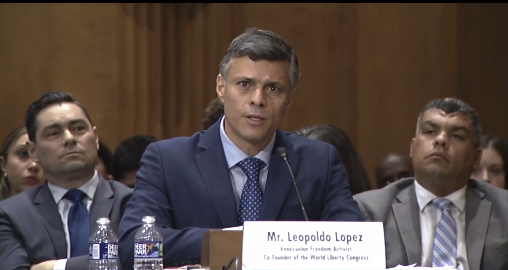 Testimonio de Leopoldo López en la Audiencia del Comité de Relaciones Exteriores del Senado de EE.UU. “Apoyo de Estados Unidos a la democracia y los derechos humanos”